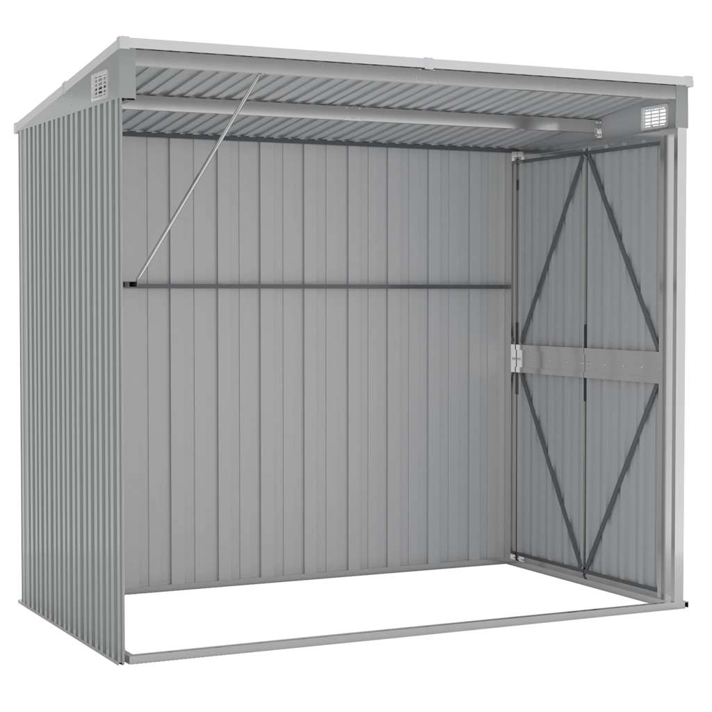 Wall-Mounted Garden Shed Galvanised Steel | HomeAndLiving