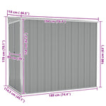 Wall-Mounted Garden Shed Galvanised Steel | HomeAndLiving