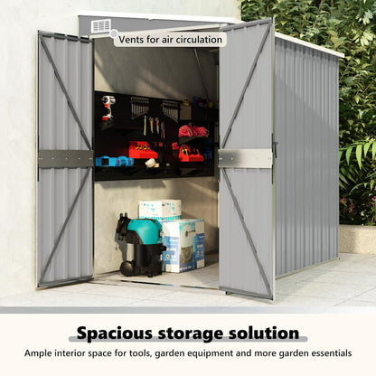Wall-Mounted Garden Shed Galvanised Steel | HomeAndLiving