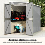 Wall-Mounted Garden Shed Galvanised Steel | HomeAndLiving