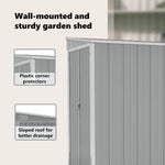 Wall-Mounted Garden Shed Galvanised Steel | HomeAndLiving