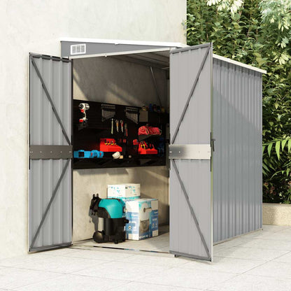 Wall-Mounted Garden Shed Galvanised Steel | HomeAndLiving