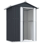 Galvanised Steel Garden Shed Anthracite | HomeAndLiving