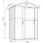Galvanised Steel Garden Shed Anthracite | HomeAndLiving