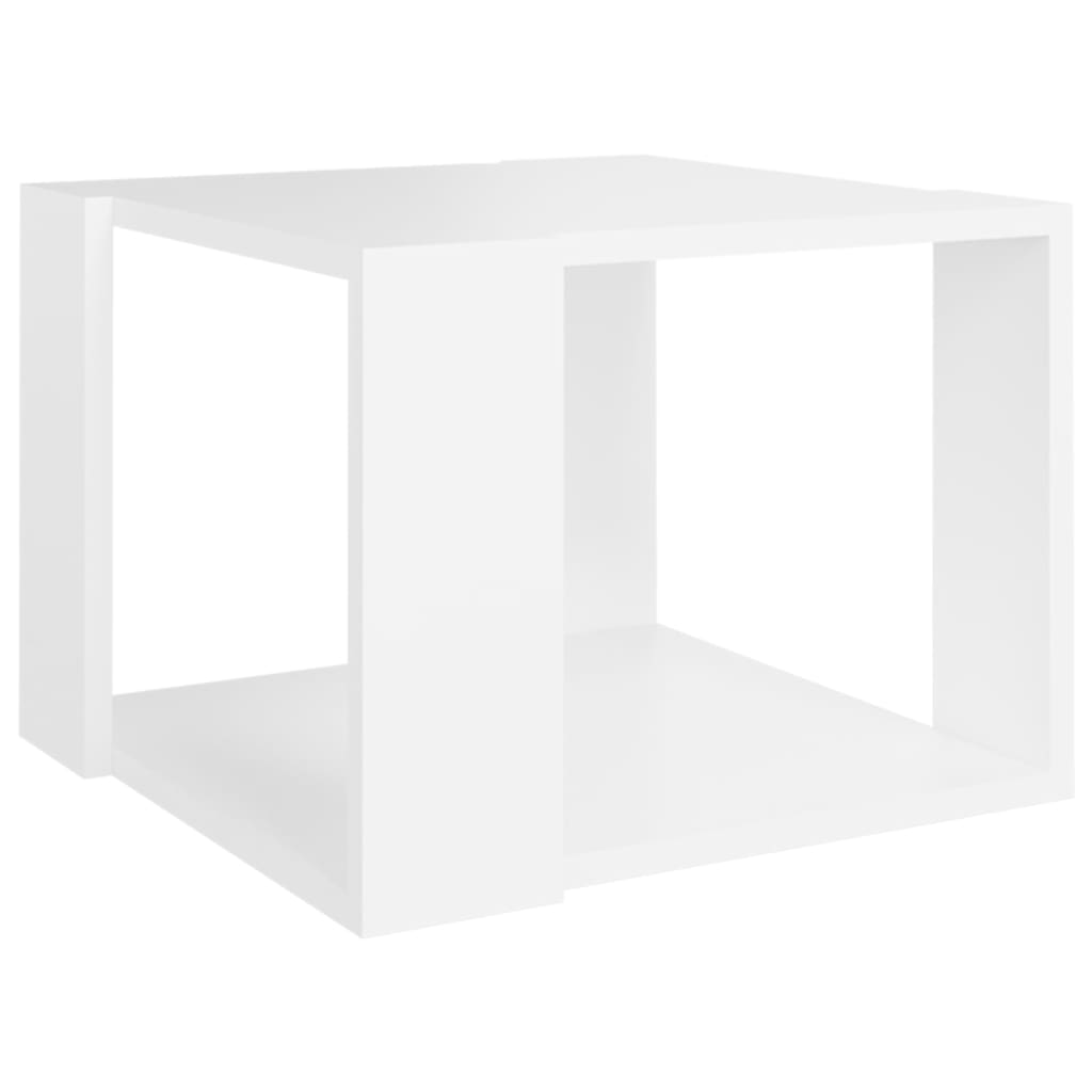 Coffee Table White, Engineered Wood - 40×40×30cm
