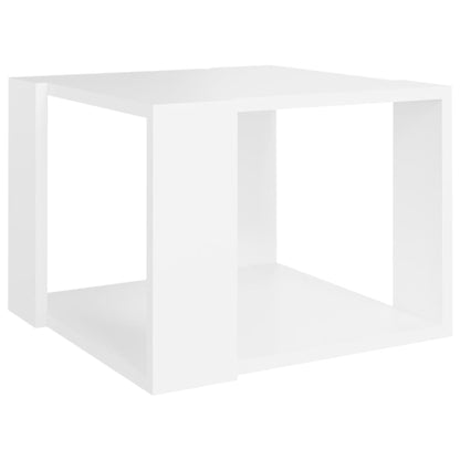 Coffee Table White, Engineered Wood - 40×40×30cm