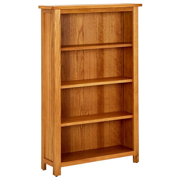  4-Tier Bookcase Solid Oak Wood