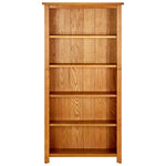 5-Tier Solid Oak Bookcase 70x22x140cm | HomeAndLiving