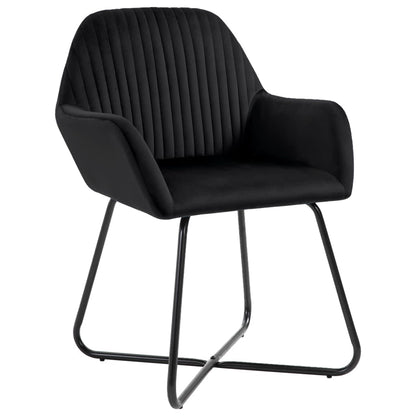 Dining Chairs 2 pcs Black Velvet - 61×61×84cm
