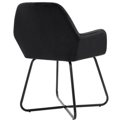 Dining Chairs 2 pcs Black Velvet - 61×61×84cm