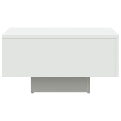 Coffee Table White, Engineered Wood - 60×60×31.5cm