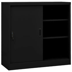 Steel Office Cabinet Sliding Door Lock 90x90cm | HomeAndLiving