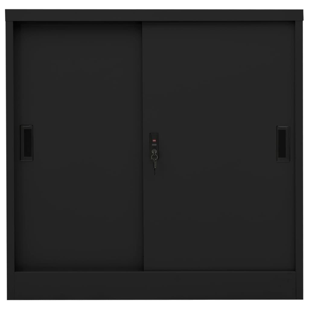 Steel Office Cabinet Sliding Door Lock 90x90cm | HomeAndLiving