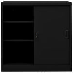 Steel Office Cabinet Sliding Door Lock 90x90cm | HomeAndLiving