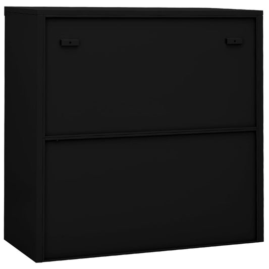 Steel Office Cabinet Sliding Door Lock 90x90cm | HomeAndLiving
