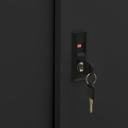 Steel Office Cabinet Sliding Door Lock 90x90cm | HomeAndLiving