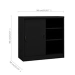 Steel Office Cabinet Sliding Door Lock 90x90cm | HomeAndLiving