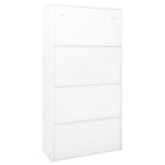 Steel Office Cabinet Sliding Door 180cm White | HomeAndLiving