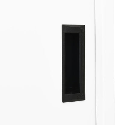 Steel Office Cabinet Sliding Door 180cm White | HomeAndLiving
