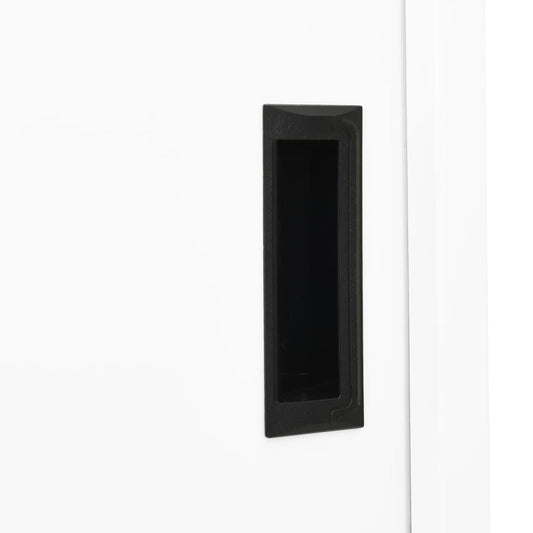 Steel Office Cabinet Sliding Door 180cm White | HomeAndLiving
