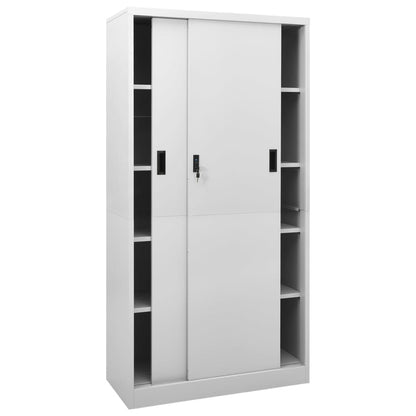 Steel Office Cabinet Sliding Door 180cm | HomeAndLiving