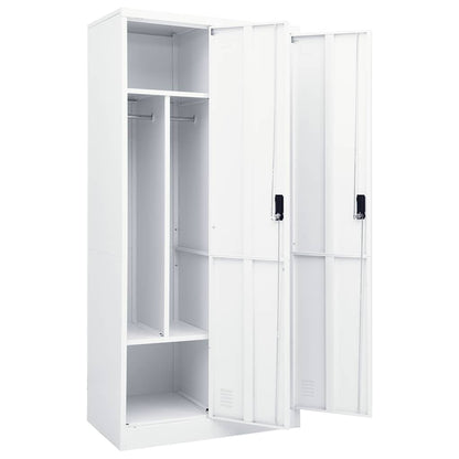 Steel Storage Wardrobe Cabinet Freestanding Clothes Closet with Hanging Rail