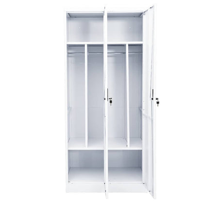 Steel Storage Wardrobe Cabinet Freestanding Clothes Closet with Hanging Rail