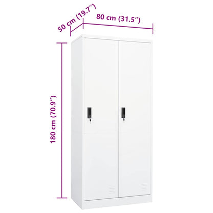 Steel Storage Wardrobe Cabinet Freestanding Clothes Closet with Hanging Rail