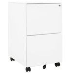 Steel Mobile File Cabinet 2 Drawer White | HomeAndLiving