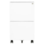 Steel Mobile File Cabinet 2 Drawer White | HomeAndLiving