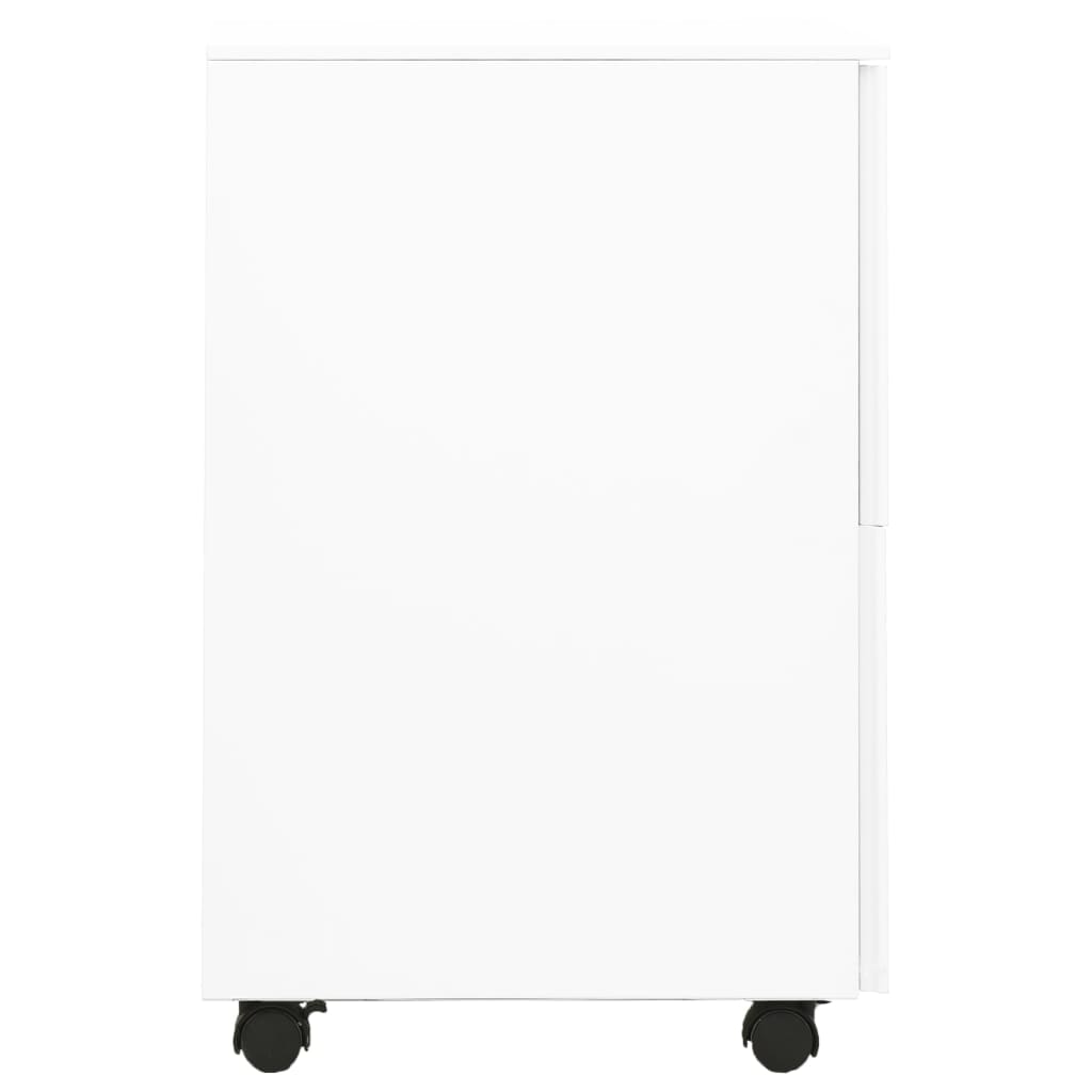 Steel Mobile File Cabinet 2 Drawer White | HomeAndLiving