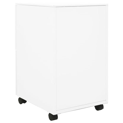 Steel Mobile File Cabinet 2 Drawer White | HomeAndLiving