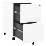 Steel Mobile File Cabinet 2 Drawer White | HomeAndLiving