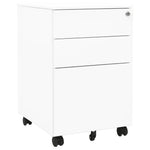 Mobile Steel File Cabinet 3 Drawer White | HomeAndLiving