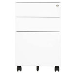 Mobile Steel File Cabinet 3 Drawer White | HomeAndLiving