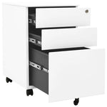 Mobile Steel File Cabinet 3 Drawer White | HomeAndLiving