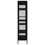 Black Steel Glass Display Cabinet 4 Shelves | HomeAndLiving