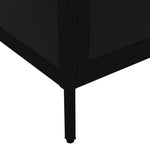 Black Steel Glass Display Cabinet 4 Shelves | HomeAndLiving