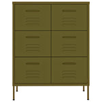 Drawer Cabinet Olive Green Steel