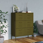 Drawer Cabinet Olive Green Steel