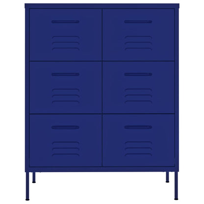 Drawer Cabinet Navy Blue Steel