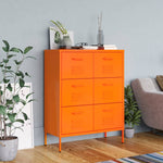 Drawer Cabinet Orange Steel