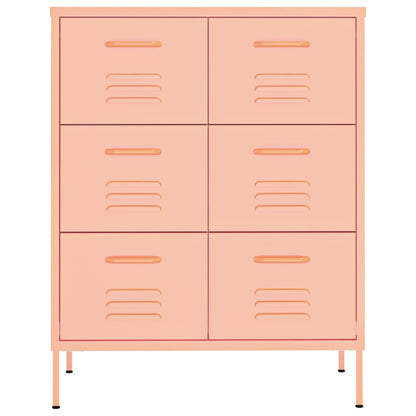 Drawer Cabinet Pink Steel
