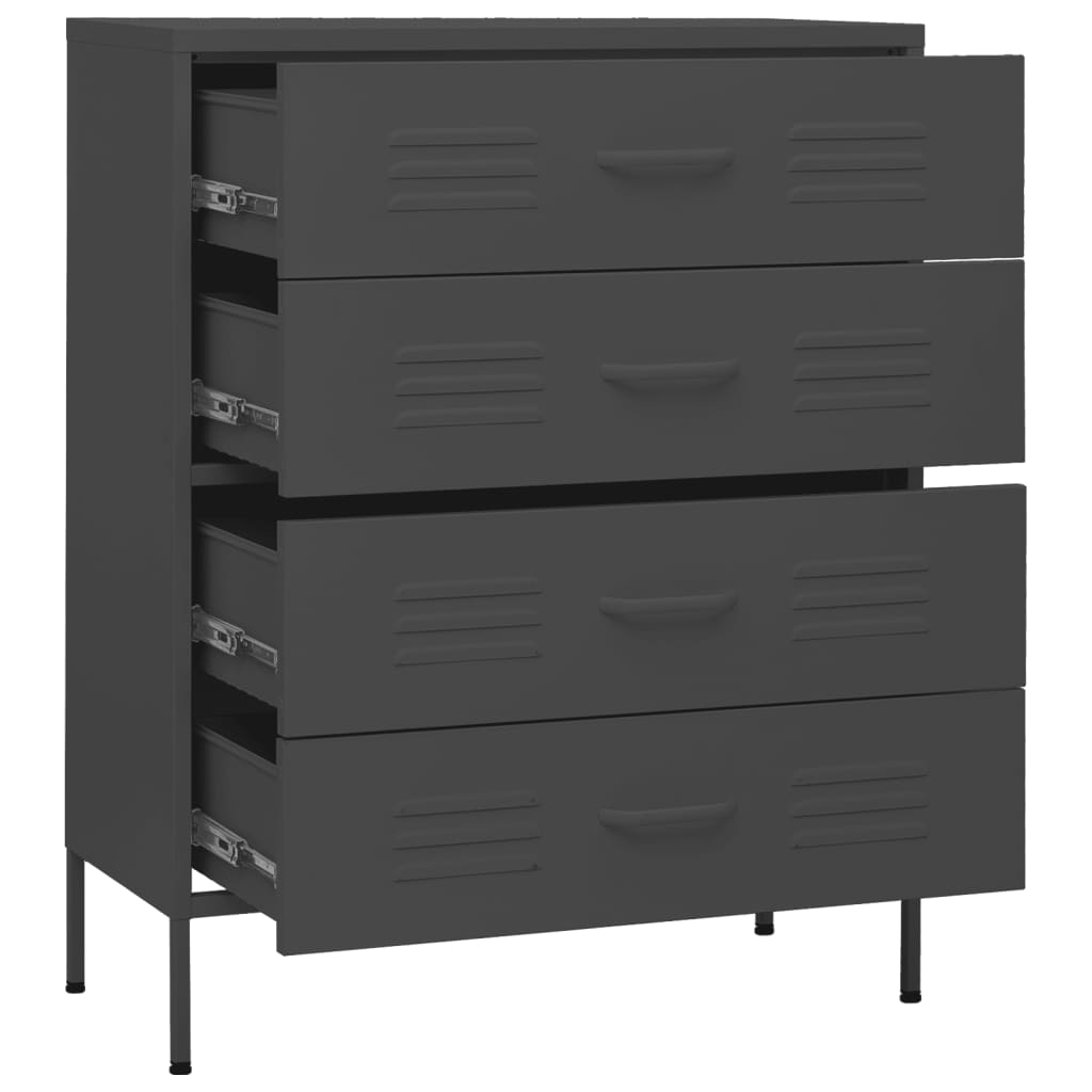 Chest of Drawers Steel Storage Cabinet Ball Bearing Runners