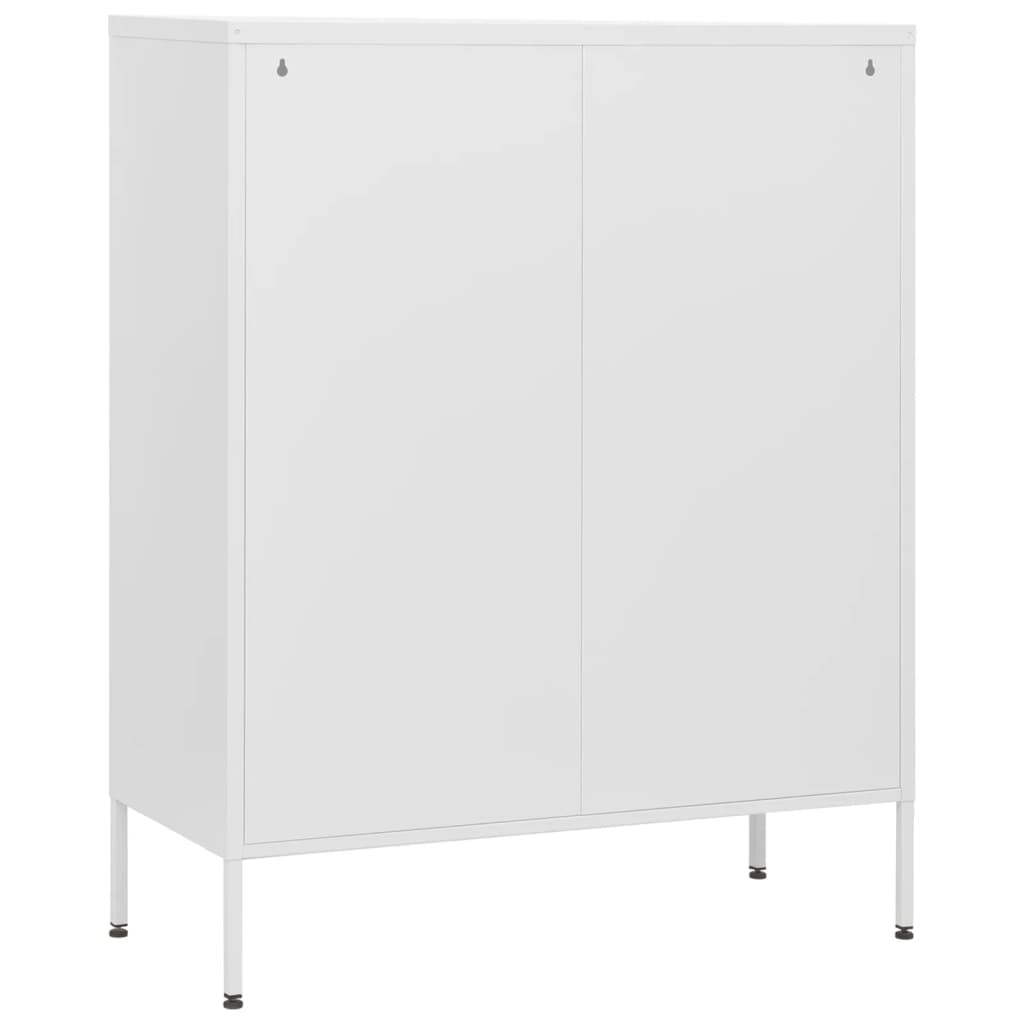 White Chest of Drawers Steel Cabinet Ball Bearing Runners Storage Unit