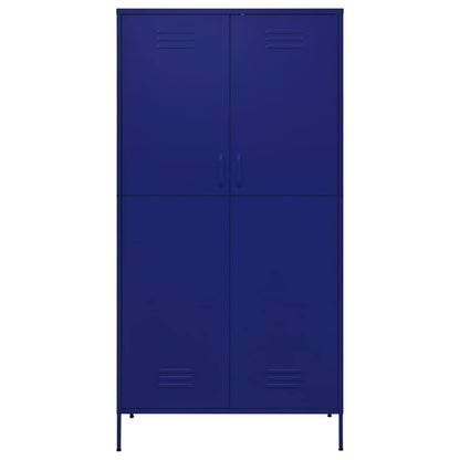 Steel Storage Wardrobe Cabinet Freestanding Clothes Organizer with Hanging Rail