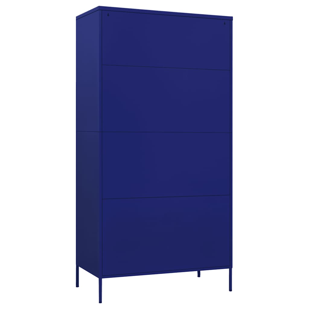 Steel Storage Wardrobe Cabinet Freestanding Clothes Organizer with Hanging Rail