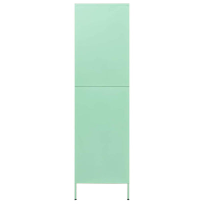 Steel Storage Wardrobe Cabinet Freestanding Clothes Organizer with Hanging Rail