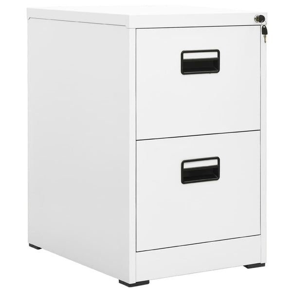  Steel Filing Cabinet 2 Drawer White Office Storage | HomeAndLiving