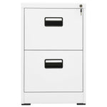 Steel Filing Cabinet 2 Drawer White Office Storage | HomeAndLiving